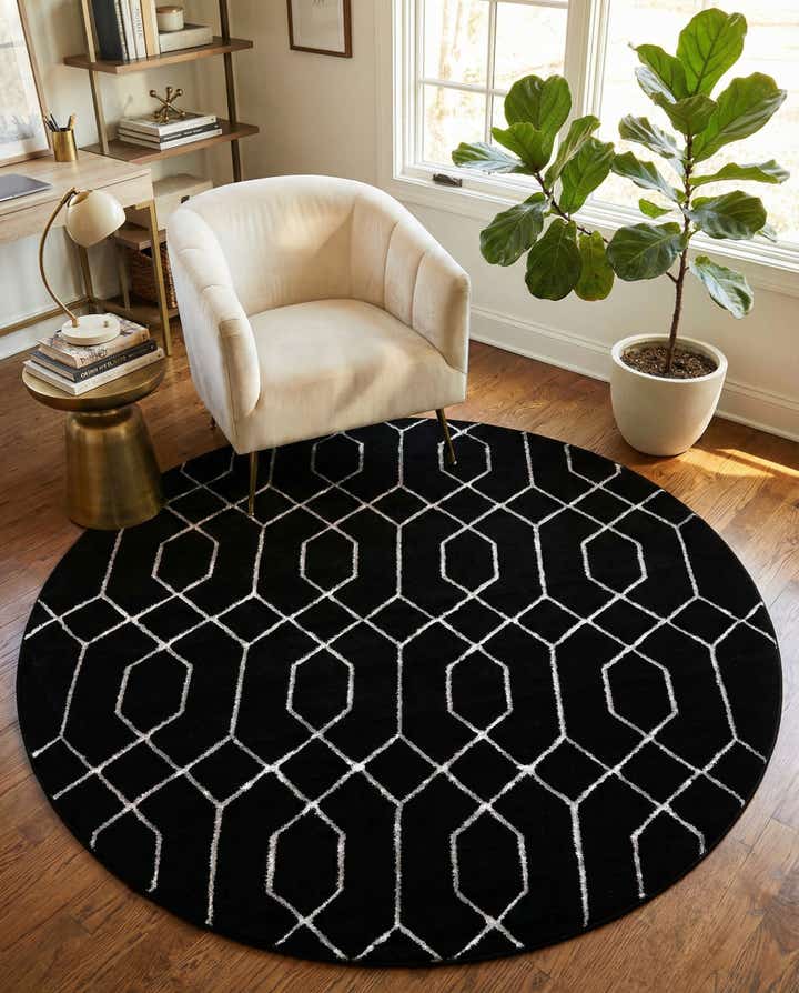 6' x 6' Marilyn Monroe™ Glam Trellis Round Rug