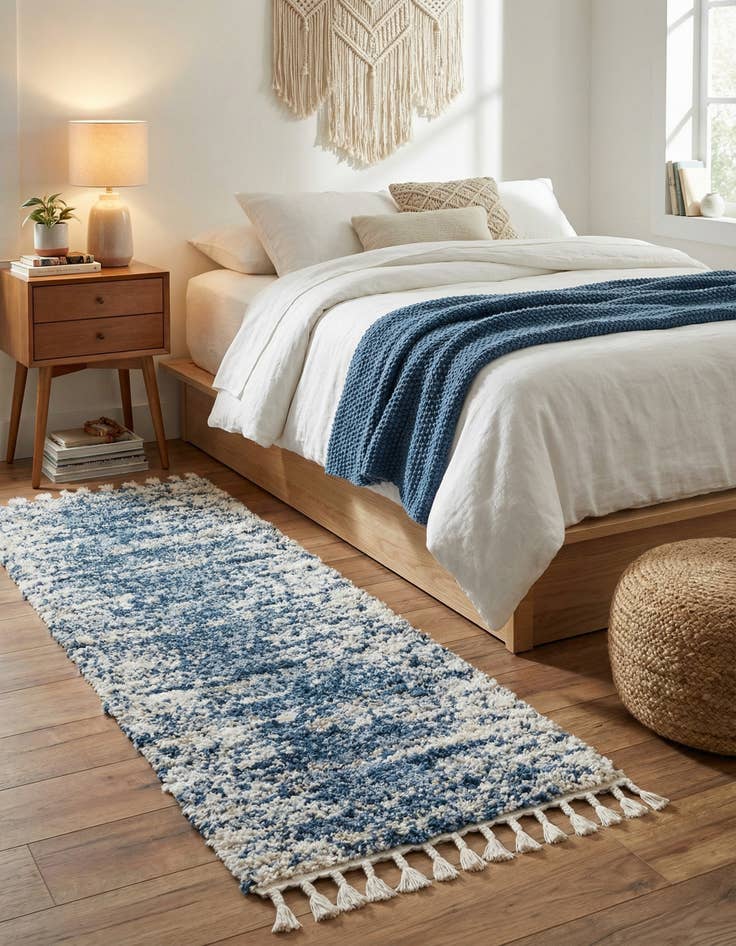 Detail image of 2' x 6' Serenity Shag Runner Rug