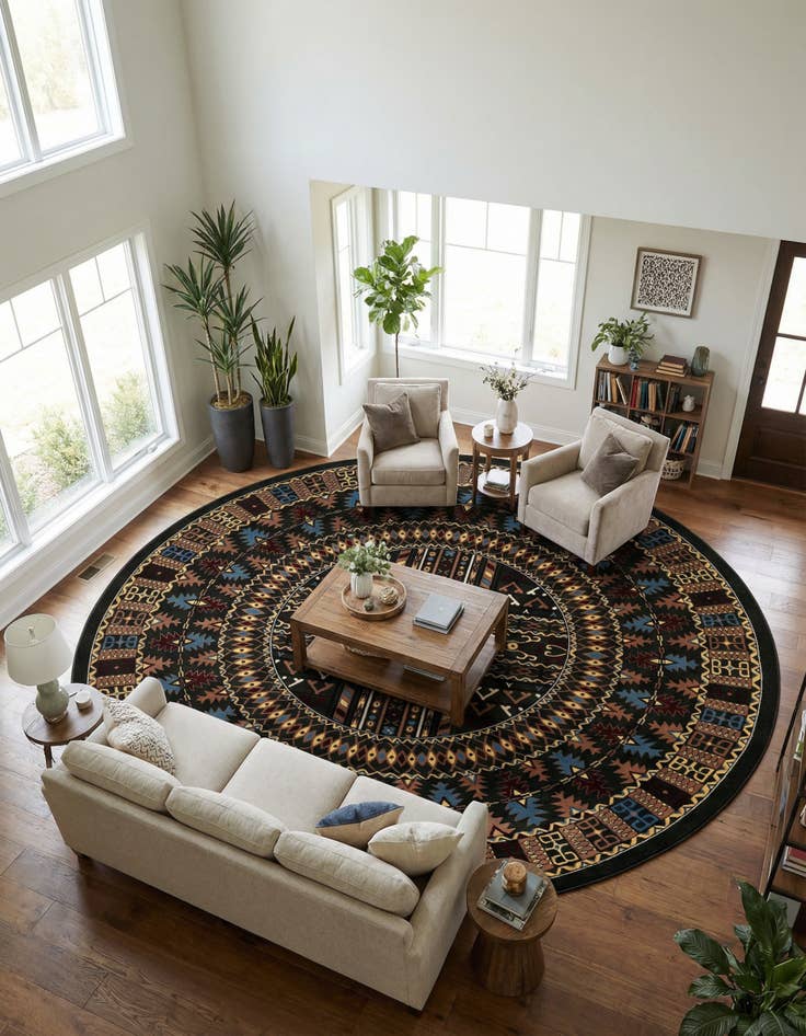 Detail image of  10' x 10' Bokhara Round Rug