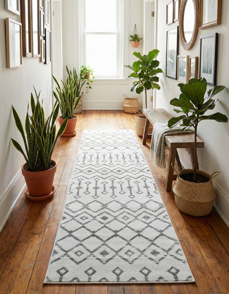 Detail image of 2' 6 x 8' 2 Kasbah Trellis Runner Rug