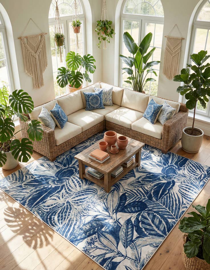 Detail image of 10' x 10' Blossom Square Rug