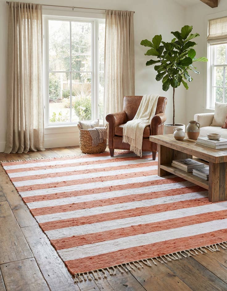 Detail image of 7' 10 x 10' Hand Woven Chindi Rag Rug