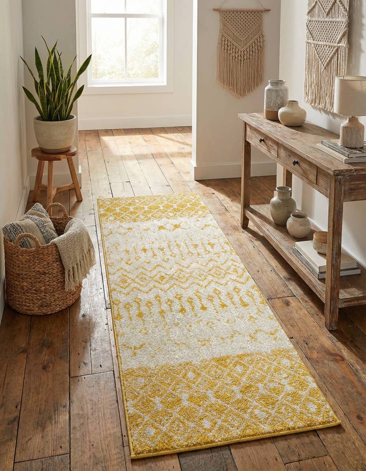 Detail image of 2' x 5' 3 Moroccan Trellis Runner Rug