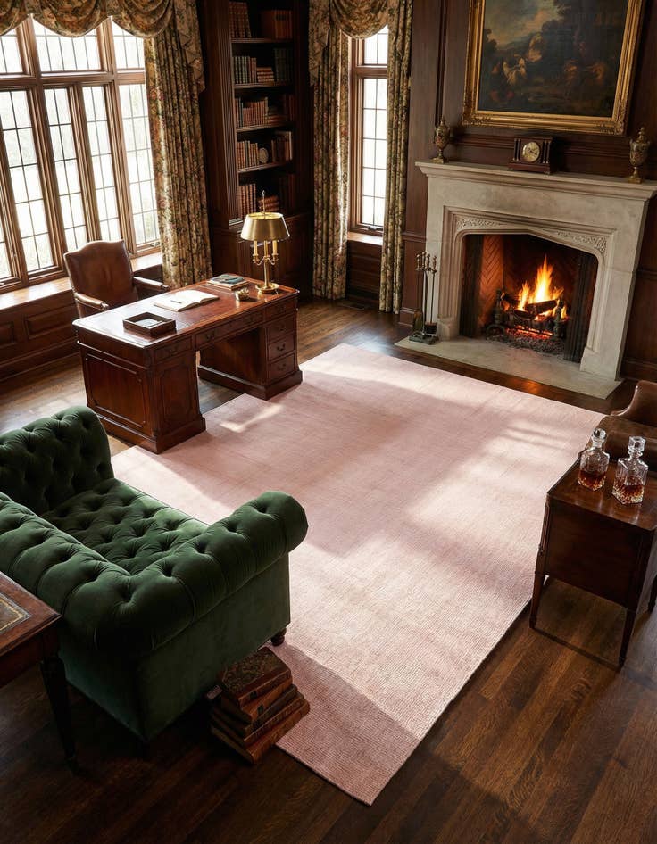 Detail image of 7' 10 x 11'  Hand Woven Jill Zarin English Manor Farmhouse Wool Rug