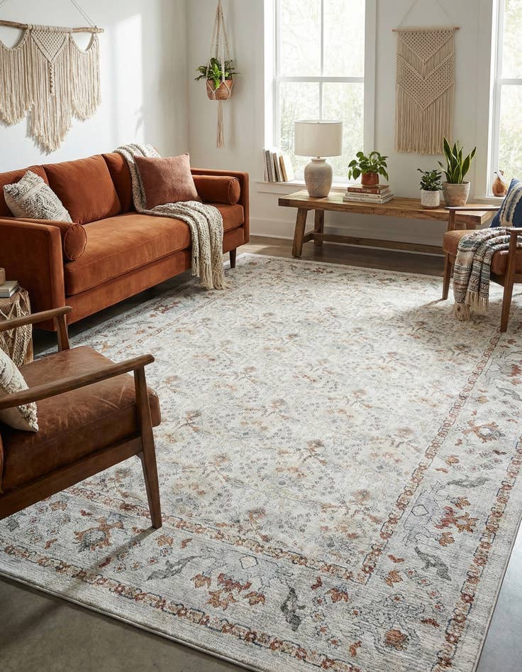 Detail image of 9' 5 x 13' 1 Washable Timeless Rug