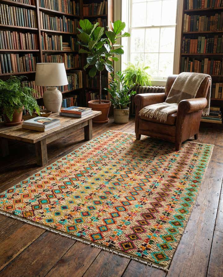 4' 3 x 6' Hand Knotted Balouch Wool Rug