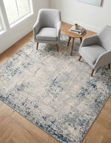 Gray Blue Caspian Square Rug