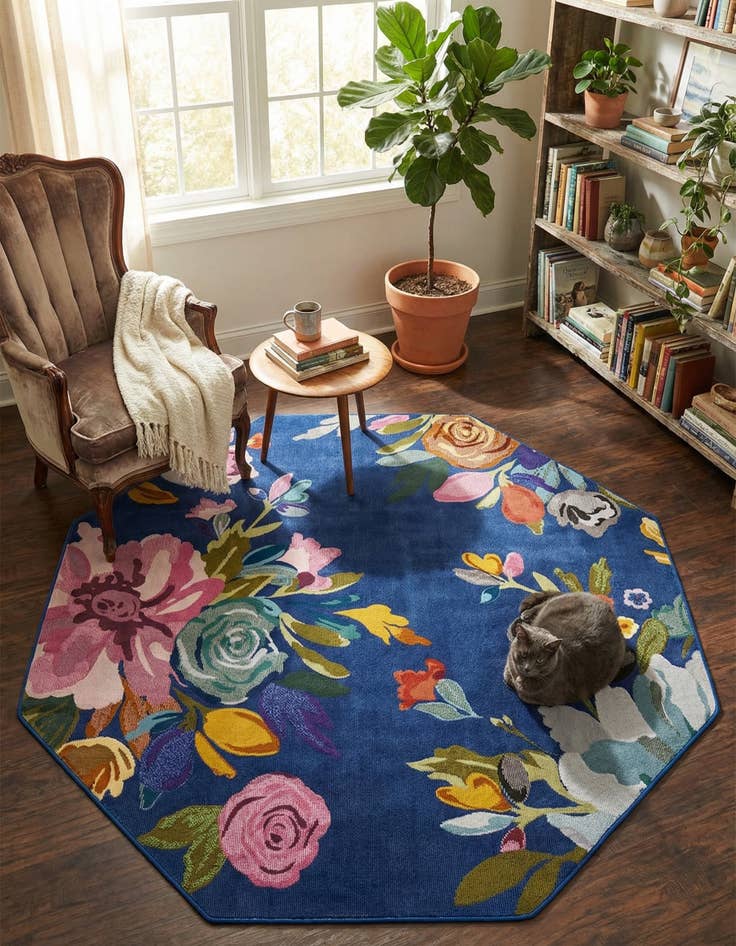 Detail image of 6' x 6' Blossom Octagon Rug