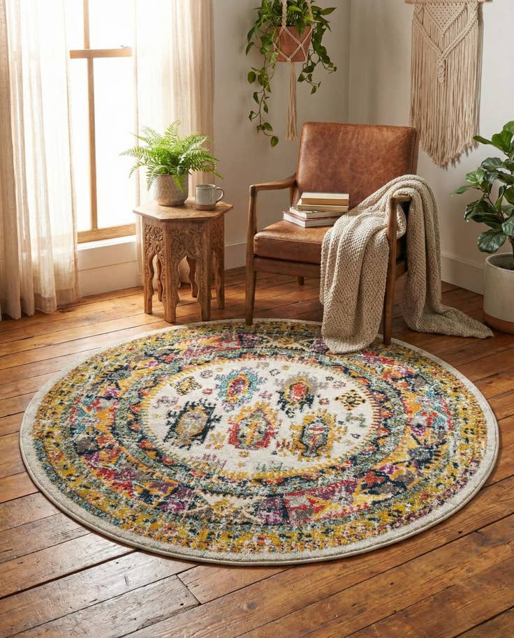 Detail image of 5' 3 x 5' 3 Madeline Round Rug