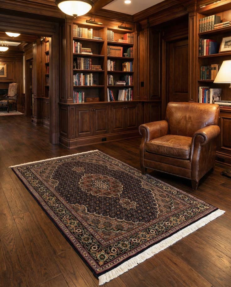 Detail image of 3' 4 x 5' Tabriz Mahi Rug