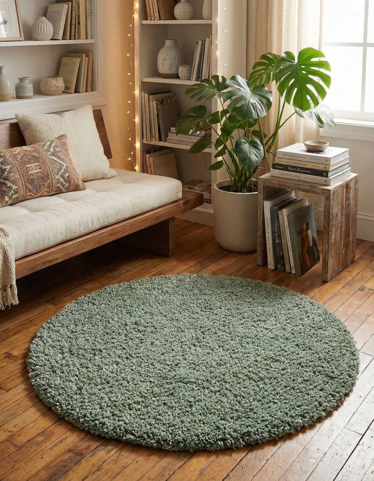 Detail image of 3' x 3' Zermatt Shag Round Rug