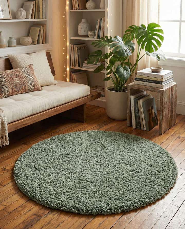 3' x 3' Zermatt Shag Round Rug