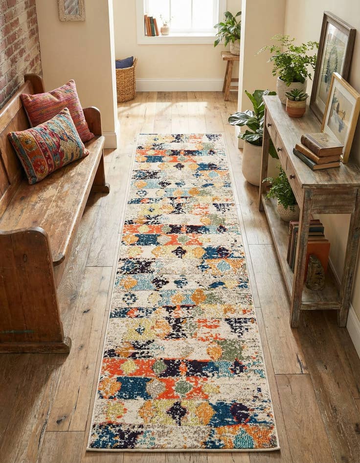 Detail image of 2' x 8'  Washable Vivid Runner Rug