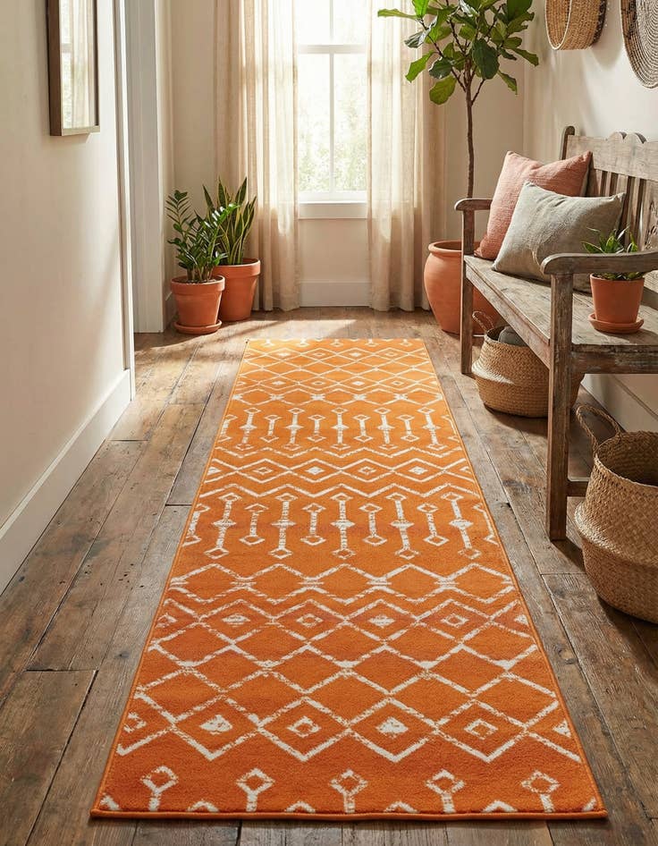 Detail image of 2' 6 x 8' 2 Kasbah Trellis Runner Rug