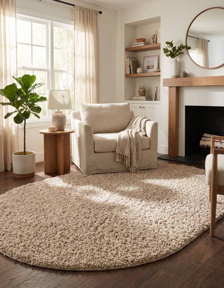 Detail image of 5' 3 x 8' Zermatt Shag Oval Rug