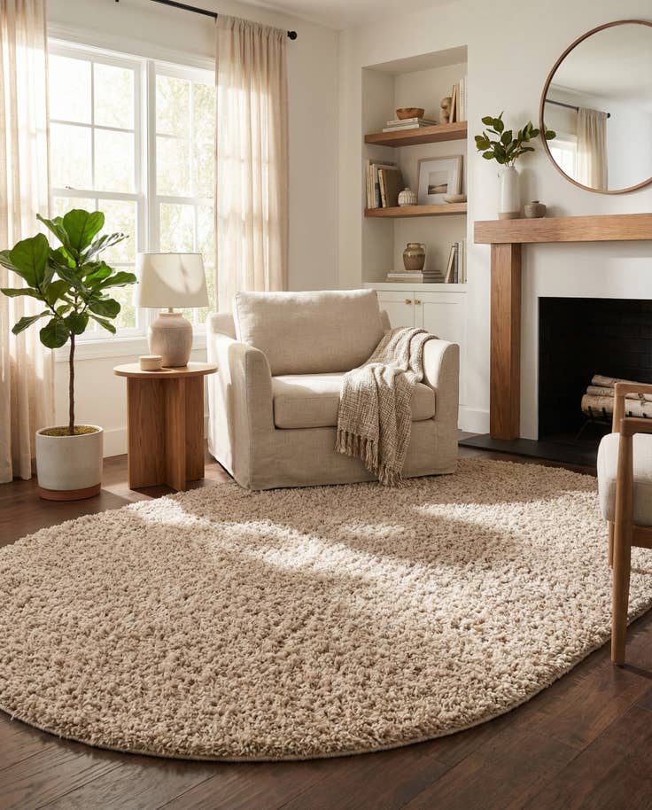Detail image of 5' 3 x 8' Zermatt Shag Oval Rug