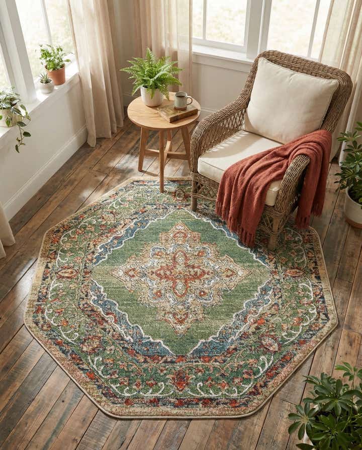 5' x 5' Isabella Octagon Rug
