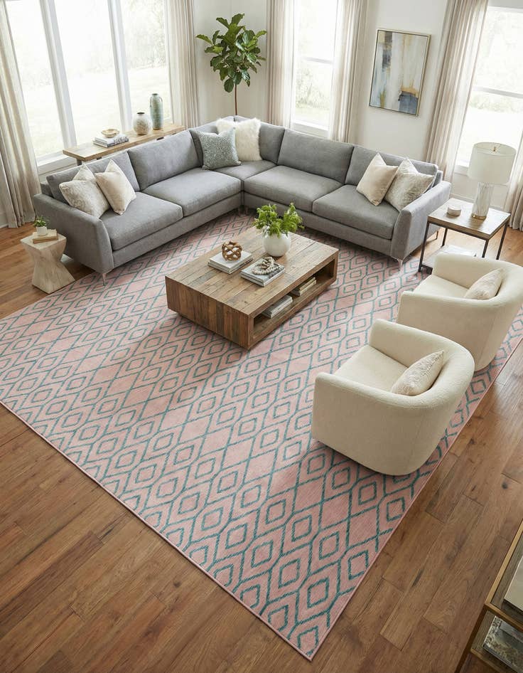 Detail image of 13' x 13'  Washable Jill Zarin Turks and Caicos Indoor / Outdoor Square Rug