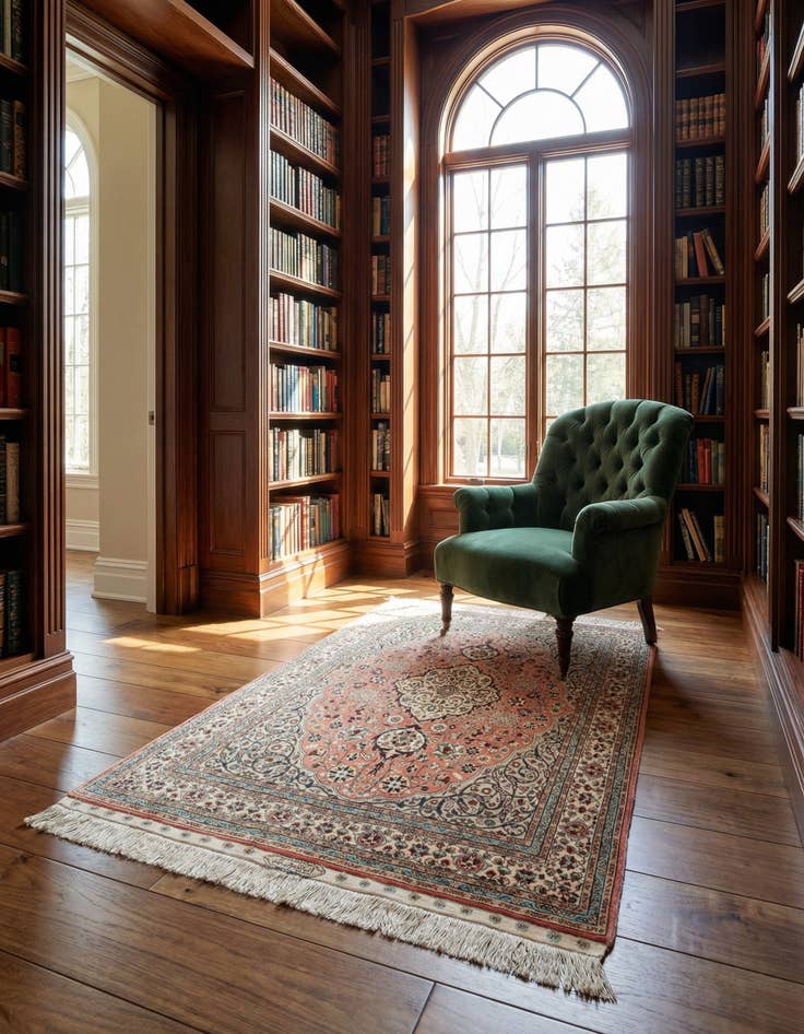 Detail image of 2' 11 x 4' 3 China Silk Rug