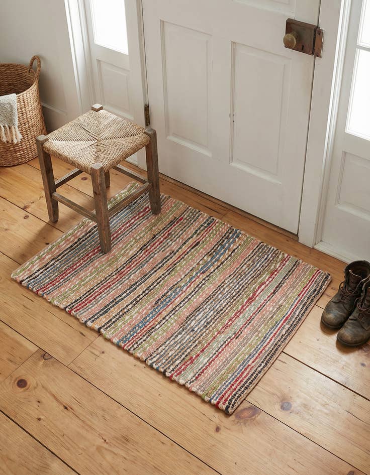 Detail image of 2' x 3' 1  Hand Woven Chunky Jute Rug