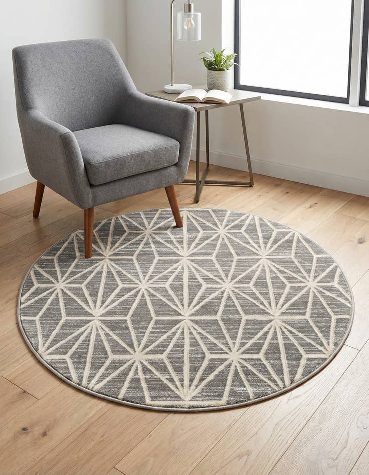 Detail image of Jill Zarin 3' 3 x 3' 3 Uptown Fifth Avenue Round Rug