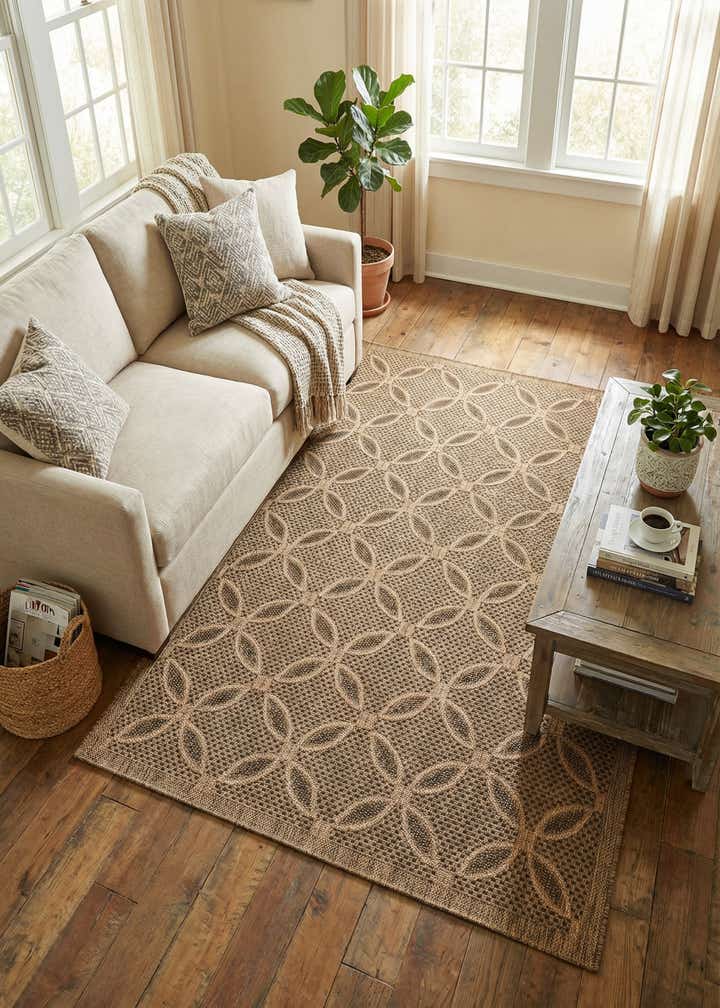 4' x 6' Easy-Clean Trellis Indoor / Outdoor Rug