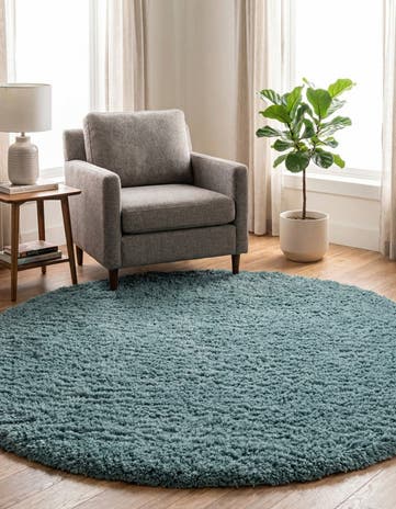 6' 7 x 6' 7 Infinity Shag Round Rug