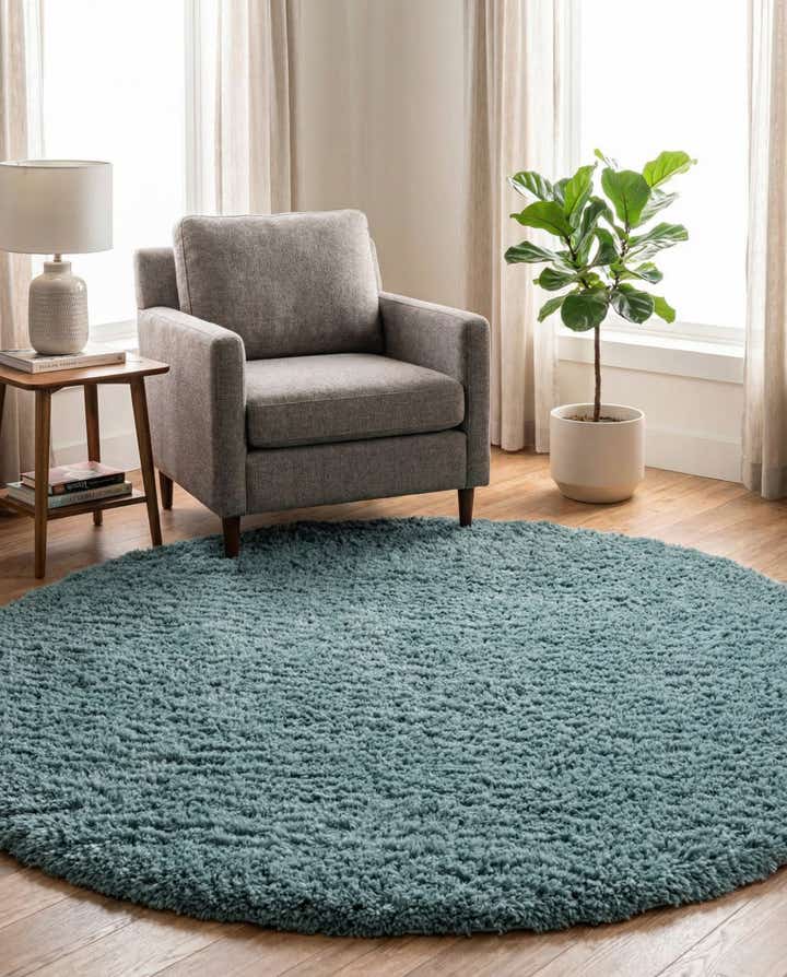 6' 7 x 6' 7 Infinity Shag Round Rug