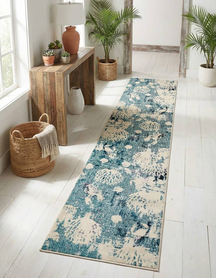 Detail image of 2' 7 x 12'  Washable Capri Runner Rug