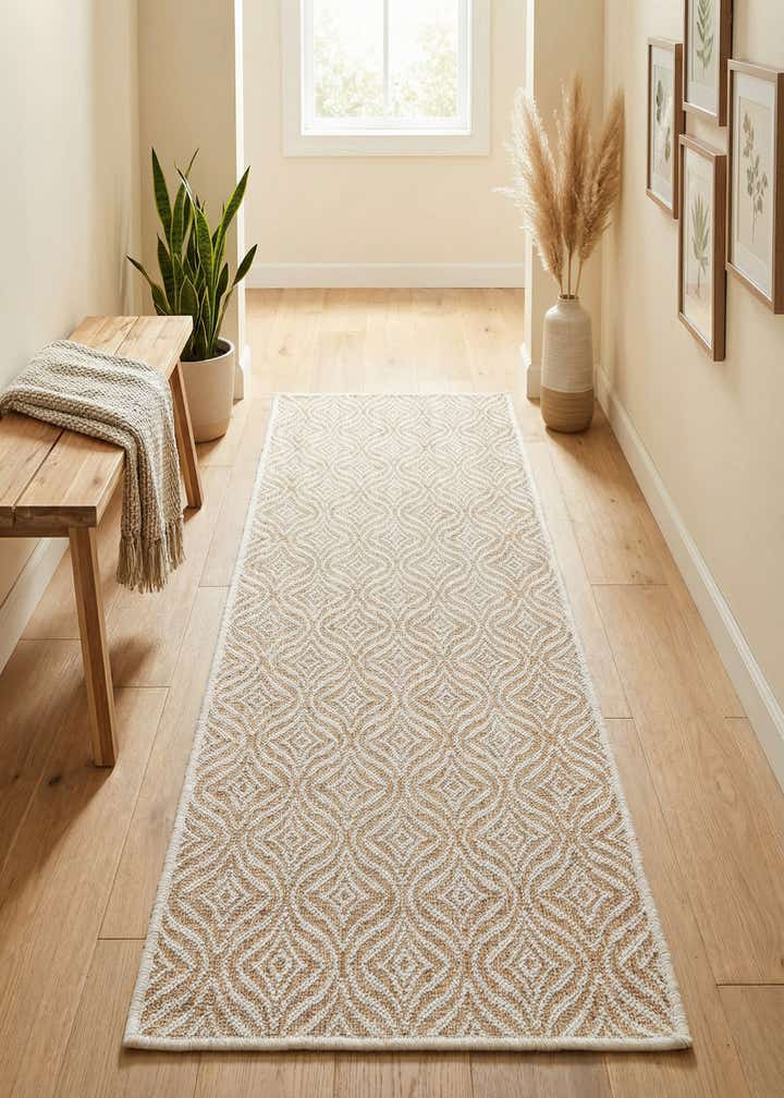 2' x 6' Easy-Clean Trellis Indoor / Outdoor Runner Rug