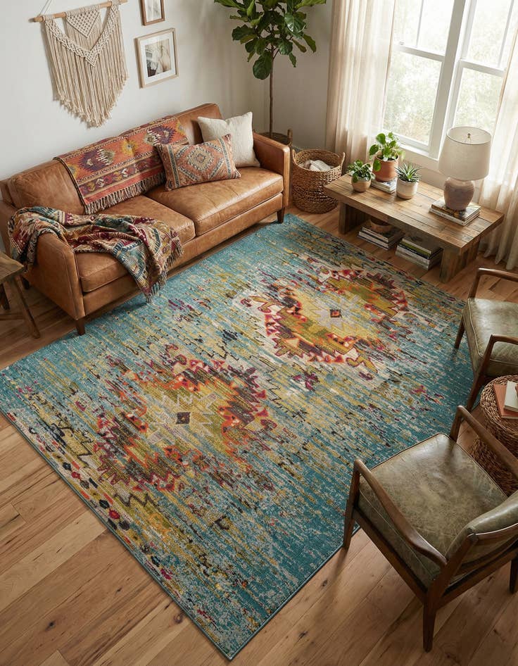 Detail image of 8' x 10' Washable Carnevale Rug