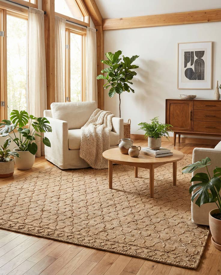 Detail image of 7' 10 x 10' Hand Woven Larsa Jute Rug