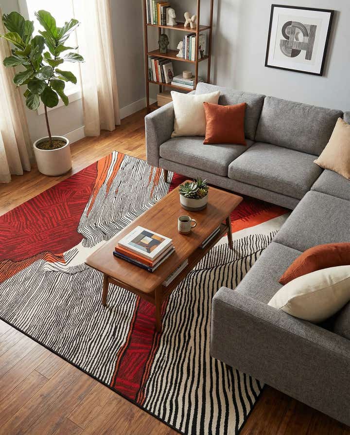 8' x 10' Easy-Clean Modern Indoor / Outdoor Rug