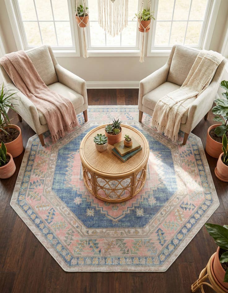 Detail image of 5' 3 x 5' 3 Whitney Octagon Rug