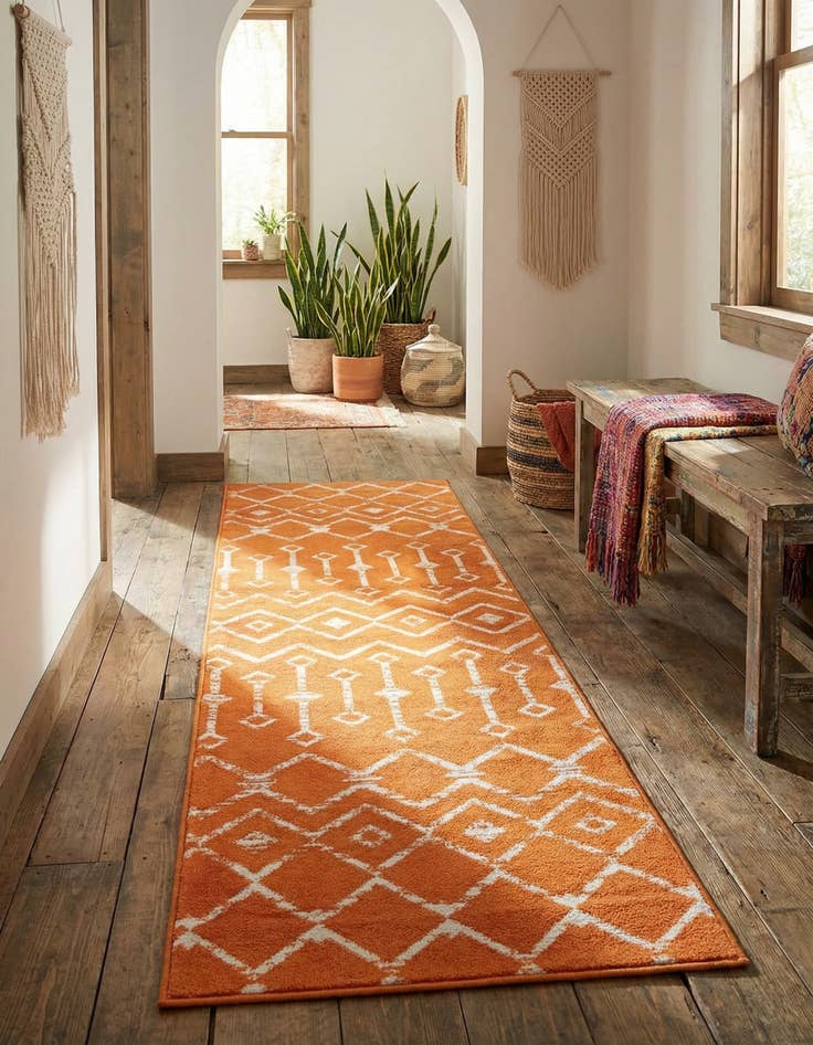 Detail image of 2' x 6' 7 Kasbah Trellis Runner Rug