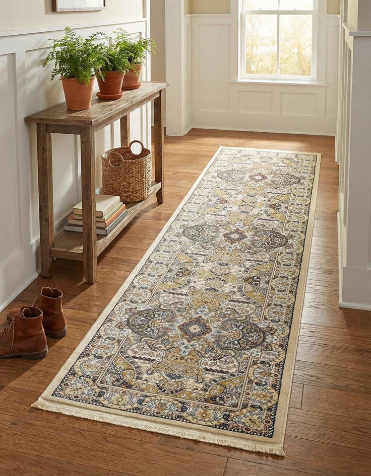 Detail image of 3' x 13' Nain Design Runner Rug