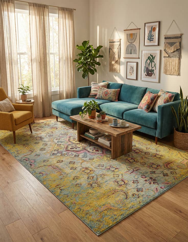 Detail image of 10' 6 x 16' 5 Washable Carnevale Rug