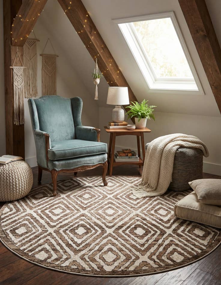 Detail image of 5' 3 x 5' 3 Hermitage Round Rug