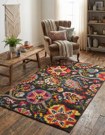 3' 3 x 5' 3 Washable Hyacinth Rug