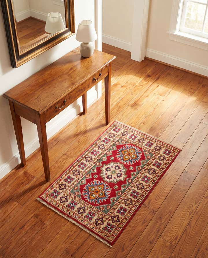 2' x 2' 11 Hand Knotted Kazak Rug