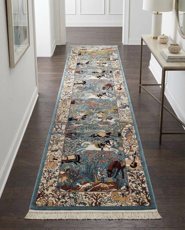 Detail image of 3' x 13' Nain Design Runner Rug
