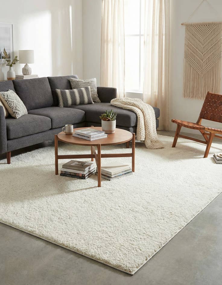 Detail image of 8' x 10' Studio Solid Shag Rug