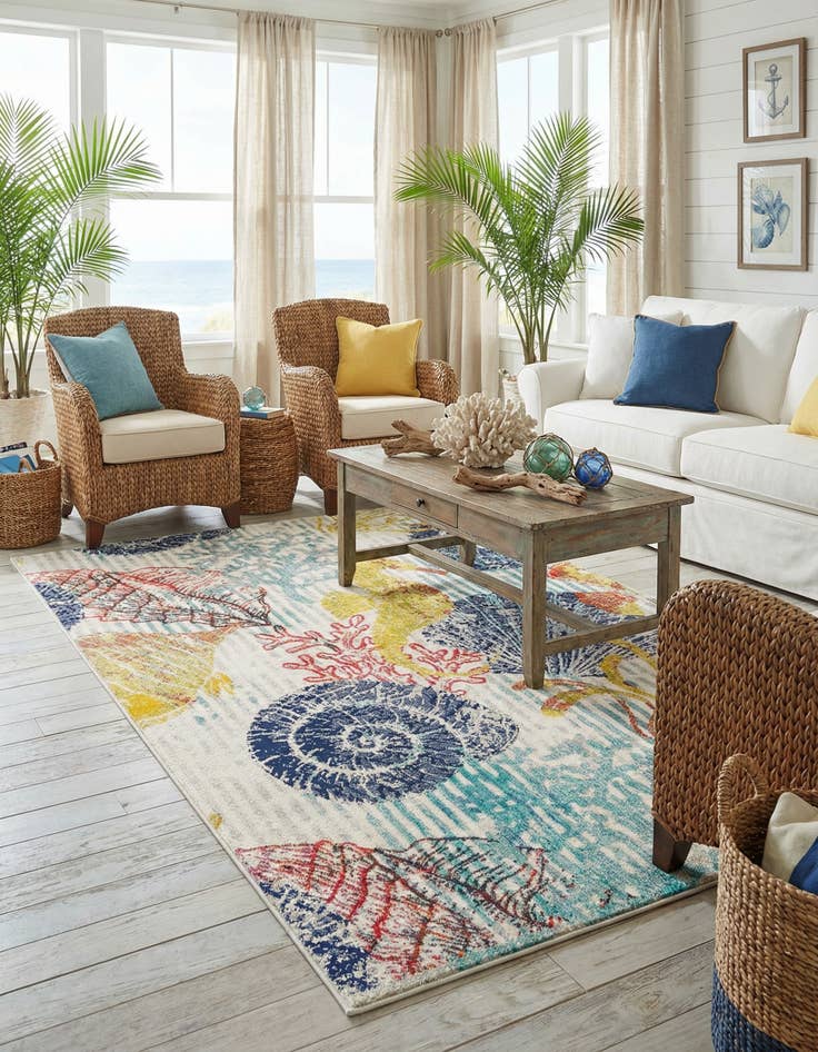 Detail image of 5' 3 x 8' Ariel Rug