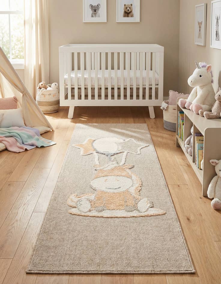 Detail image of 2' 7 x 6' Whimsy Kids Runner Rug