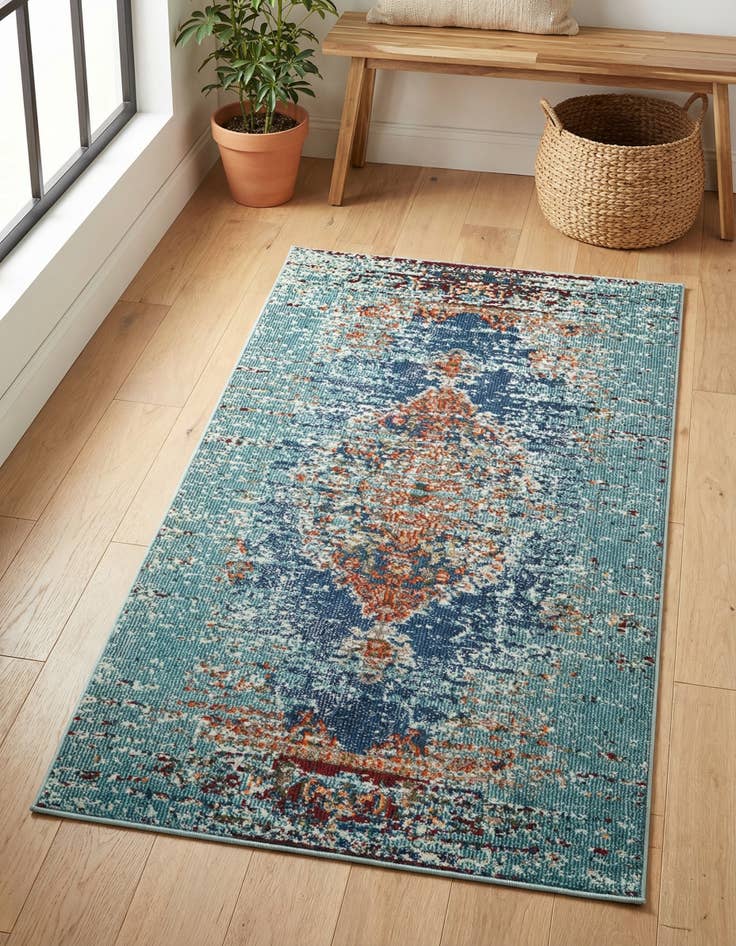 Detail image of 3' 3 x 5' 3 Washable Carnevale Rug