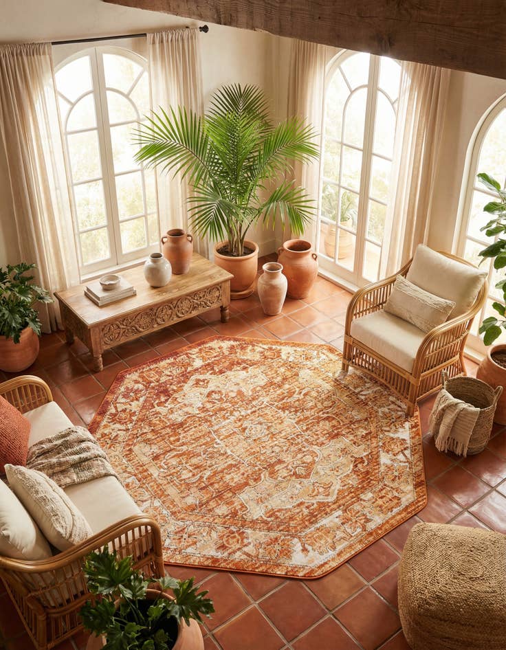 Detail image of 7' 10 x 7' 10 Isabella Octagon Rug