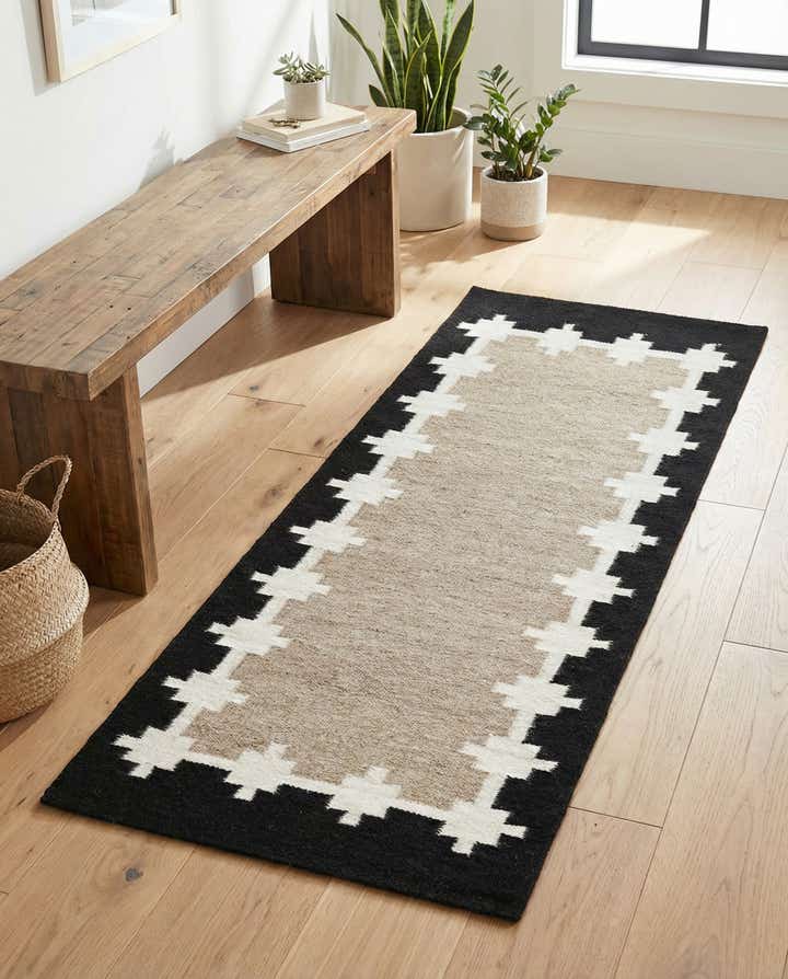 2' x 5' 1 Hand Woven Kilim Wool Runner Rug