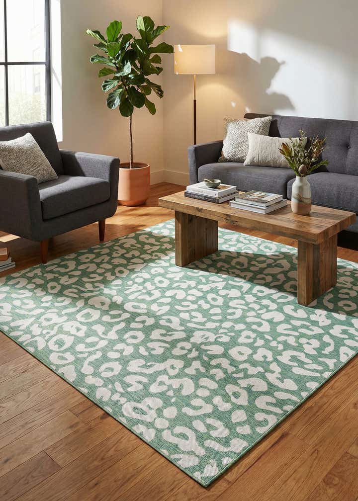 7' 10 x 7' 10 Easy-Clean Safari Indoor / Outdoor Square Rug