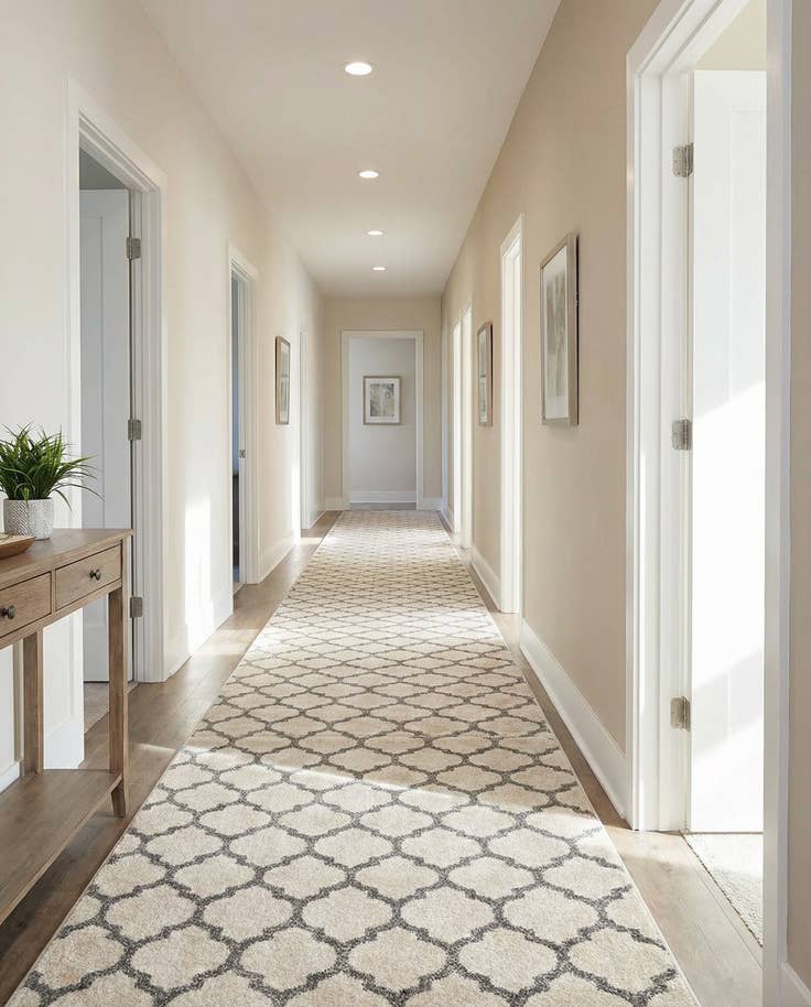 Detail image of 2' 7 x 16' 5 Lattice Runner Rug