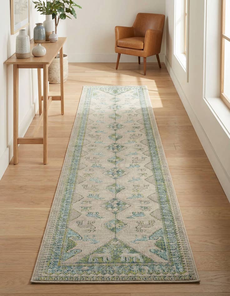 Detail image of 2' 7 x 10' Washable Mesa Runner Rug